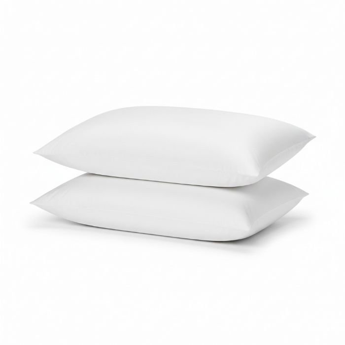 זוג ציפיות בד לכרית 50X70 ס"מ צבע לבן