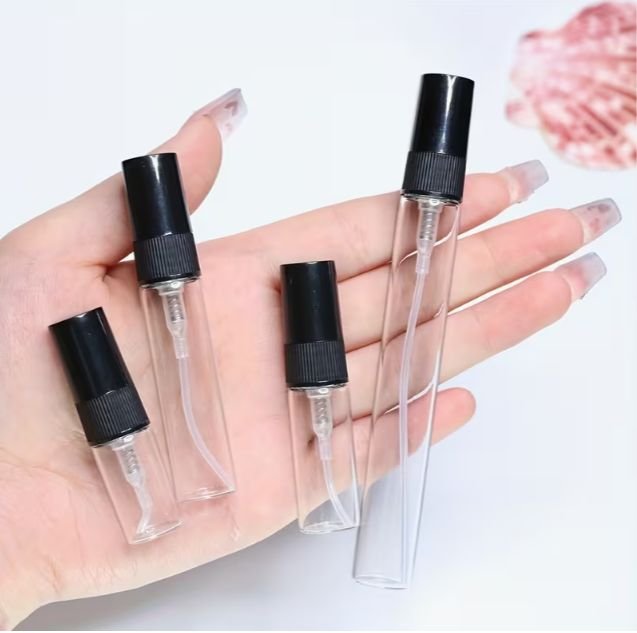 80 יחידות, בקבוקי ספריי זכוכית שקופים 5 מ"ל