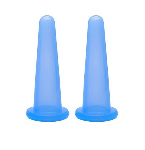 2 כוסות רוח סיליקון קונוס לאזור הפנים - מידה M
