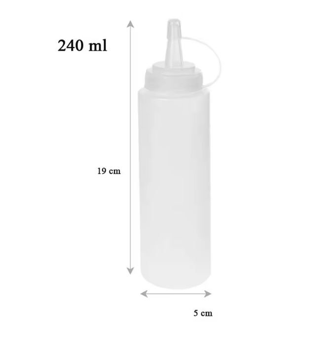 בקבוק עמיד בחום 240 מ"ל (בקבוק טחינה)