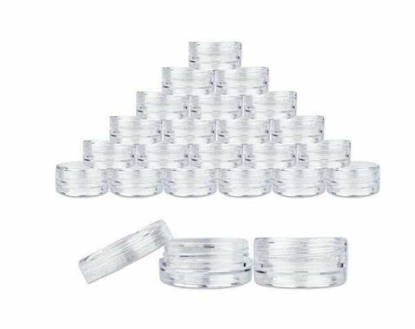 10 צנצנות עם הברגה לדוגמיות של 5 מ"ל