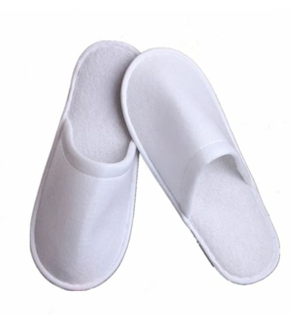 10 זוגות נעלי ספא מגבת מרופד - כפכפי בד מגבת